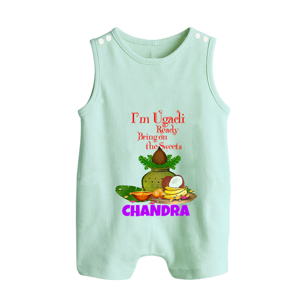 I’m Ugadi Ready – Bring on the Sweets Baby Romper Suit - MINT GREEN - 0 - 5 Months Old (Chest 18")
