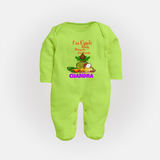 I’m Ugadi Ready – Bring on the Sweets Baby Fullbody Suit - LIME GREEN - New Born (Chest 7.5")