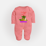 I’m Ugadi Ready – Bring on the Sweets Baby Fullbody Suit - PEACH - New Born (Chest 7.5")