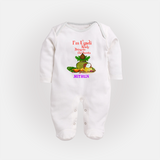  I'm Ugadi, Ready Bring On The Sweets  - Happy Ugadi Themed Customized Sleep Suit For Babies With Name - WHITE - New Born (Chest 7.5")