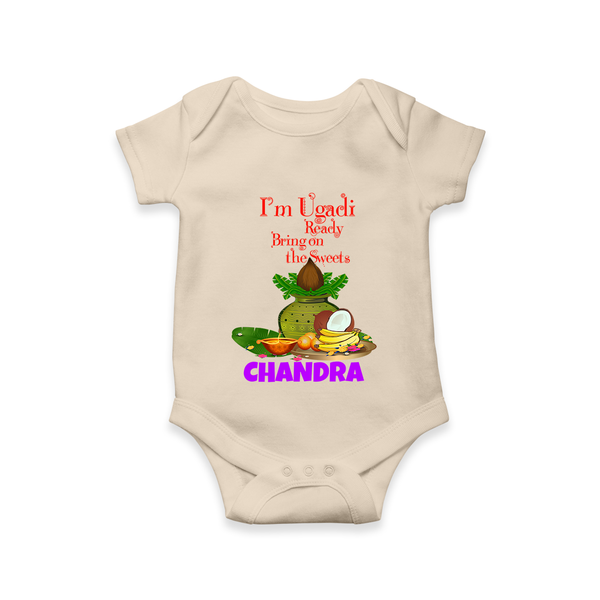 I’m Ugadi Ready – Bring on the Sweets Baby Romper - IVORY - New Born (Chest 14")