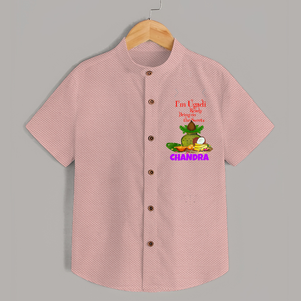 I’m Ugadi Ready – Bring on the Sweets   Shirt - PEACH - 0 - 6 Months Old (Chest 23")