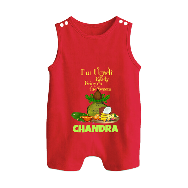 I’m Ugadi Ready – Bring on the Sweets Baby Romper Suit - RED - 0 - 5 Months Old (Chest 18")