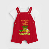 I’m Ugadi Ready – Bring on the Sweets   Dungaree - RED - 0 - 5 Months Old (Chest 18")
