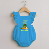 I’m Ugadi Ready – Bring on the Sweets   RomperFrock - SKY BLUE - 0 - 3 Months Old (Chest 19")