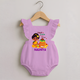 Ugadi Cutie in the House Girl Illustration– Personalized   RomperFrock - BABY PINK - 0 - 3 Months Old (Chest 19")