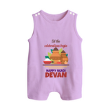 Let the Celebrations Begin – Ugadi Baby Romper Suit - LILAC - 0 - 5 Months Old (Chest 18")