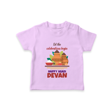 Let the Celebrations Begin – Ugadi   T-shirt - LILAC - 0-5 Months Old (Chest 17")