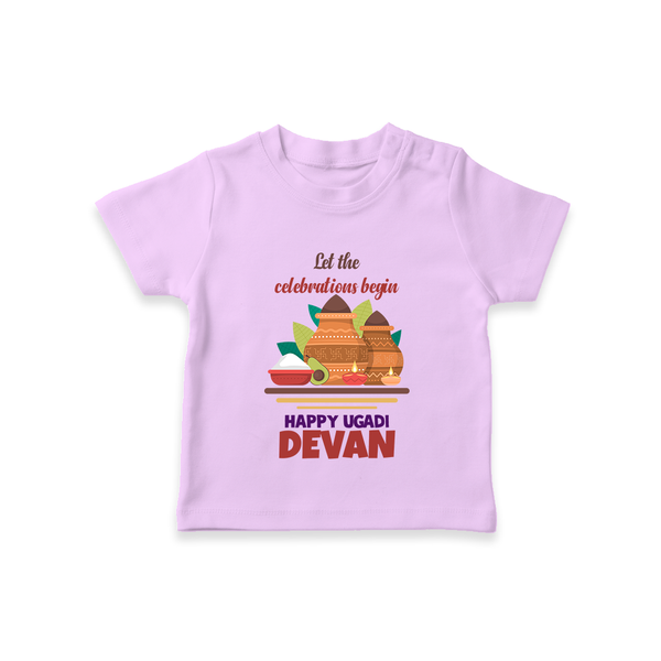 Let the Celebrations Begin – Ugadi   T-shirt - LILAC - 0-5 Months Old (Chest 17")