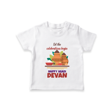 Let the Celebrations Begin – Ugadi   T-shirt - WHITE - 0-5 Months Old (Chest 17")