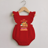 Let the Celebrations Begin – Ugadi   RomperFrock - RED - 0 - 3 Months Old (Chest 19")