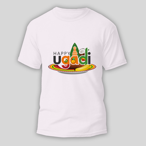 Happy Ugadi LetÕs Welcome Prosperity With Our Customized T-Shirt For Adults