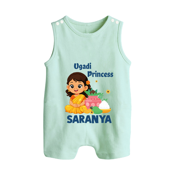 Ugadi Princess Personalized Kids Romper suit - MINT GREEN - 0 - 5 Months Old (Chest 18")