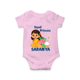 Ugadi Princess Personalized Kids Romper - BABY PINK - New Born (Chest 14")