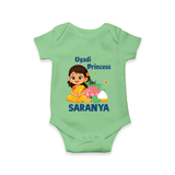 Ugadi Princess Personalized Kids Romper - GREEN - New Born (Chest 14")