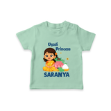 Ugadi Princess Personalized Kids T-Shirt - MINT GREEN - 0-5 Months Old (Chest 17")