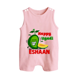 Happy Ugadi Fun Mango Kids Romper suit - BABY PINK - 0 - 5 Months Old (Chest 18")