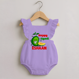 Happy Ugadi Fun Mango Kids Romper Frock - LILAC - 0 - 3 Months Old (Chest 19")
