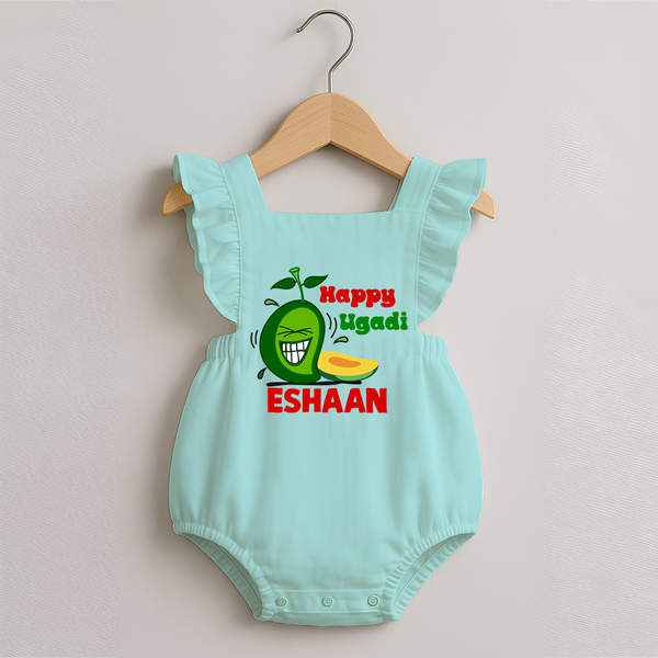Happy Ugadi Fun Mango Kids Romper Frock - MINT GREEN - 0 - 3 Months Old (Chest 19")