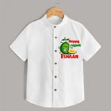 Happy Ugadi Fun Mango Kids Shirt - WHITE - 0 - 6 Months Old (Chest 23")
