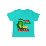 Happy Ugadi Fun Mango Kids T-Shirt - TEAL - 0-5 Months Old (Chest 17")
