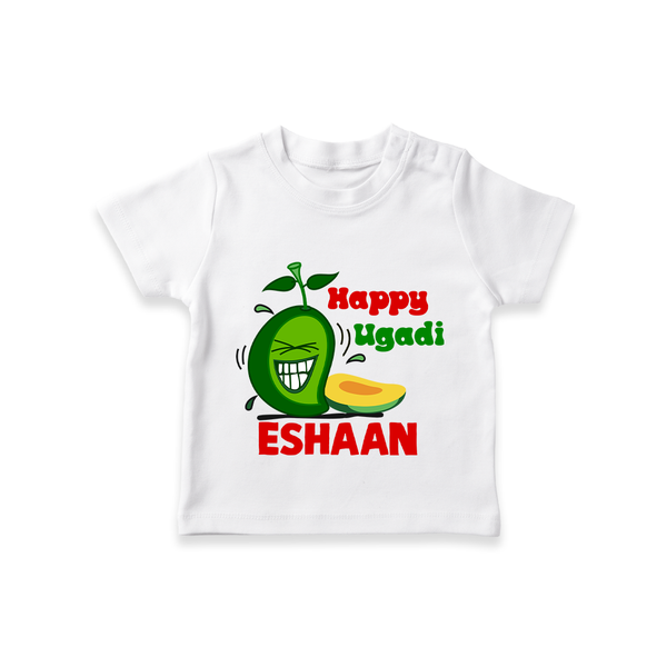 Happy Ugadi Fun Mango Kids T-Shirt - WHITE - 0-5 Months Old (Chest 17")
