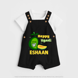 Happy Ugadi Fun Mango Kids Dungaree - BLACK - 0 - 5 Months Old (Chest 18")