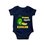 Happy Ugadi Fun Mango Kids Romper - NAVY BLUE - New Born (Chest 14")