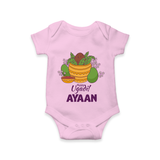 Happy Ugadi Personalized Kids Romper - BABY PINK - New Born (Chest 14")