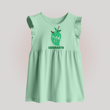 Happy Ugadi Classic Personalized Kids Baby Frock - MINT GREEN - 0 - 3 Months Old (Chest 17")