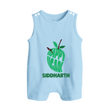 Happy Ugadi Classic Personalized Kids Romper suit - BABY BLUE - 0 - 5 Months Old (Chest 18")