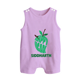 Happy Ugadi Classic Personalized Kids Romper suit - LILAC - 0 - 5 Months Old (Chest 18")