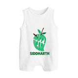 Happy Ugadi Classic Personalized Kids Romper suit - WHITE - 0 - 5 Months Old (Chest 18")