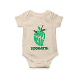 Happy Ugadi Classic Personalized Kids Romper - IVORY - New Born (Chest 14")