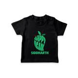 Happy Ugadi Classic Personalized Kids T-Shirt - BLACK - 0-5 Months Old (Chest 17")