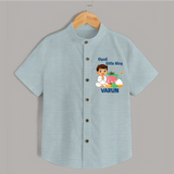 Ugadi Little King Personalized Kids Shirt - ARCTIC BLUE - 0 - 6 Months Old (Chest 23")