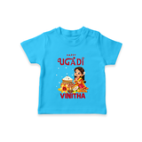 Happy Ugadi Cartoon Girl Theme Kids T-Shirt - SKY BLUE - 0-5 Months Old (Chest 17")