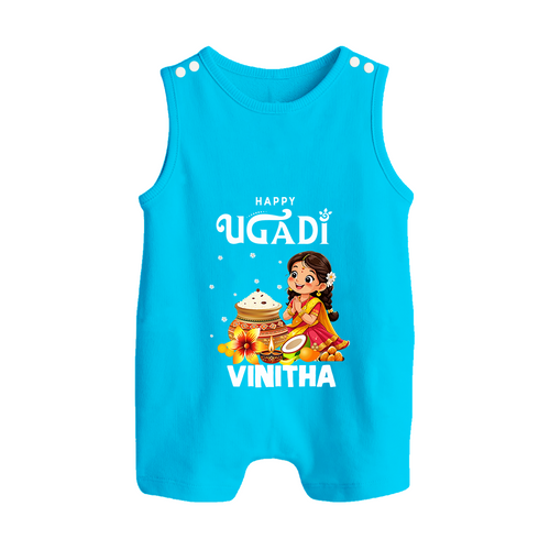 Happy Ugadi Cartoon Girl Theme Kids Romper suit