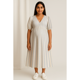 Blue Stripe Cotton Customised Maternity Wear