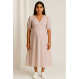 Rosé Stripe Cotton Customised Maternity Wear.