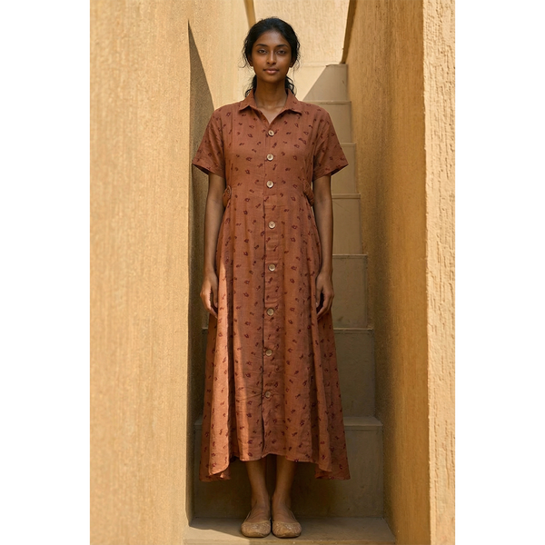 Rosewood Charm Cotton Maxi Dress