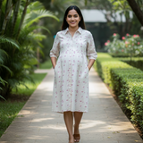 Double Heart Love Cotton Maternity Dress