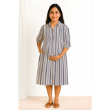 Indigo Breeze Stripe Cotton Customised  Maternity Wear Collection