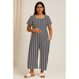 Muted Blue-Grey Stripes Customised Maternity Collection