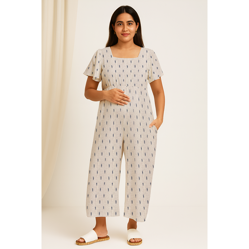 Indigo Speck Cotton  Customised Maternity Collection