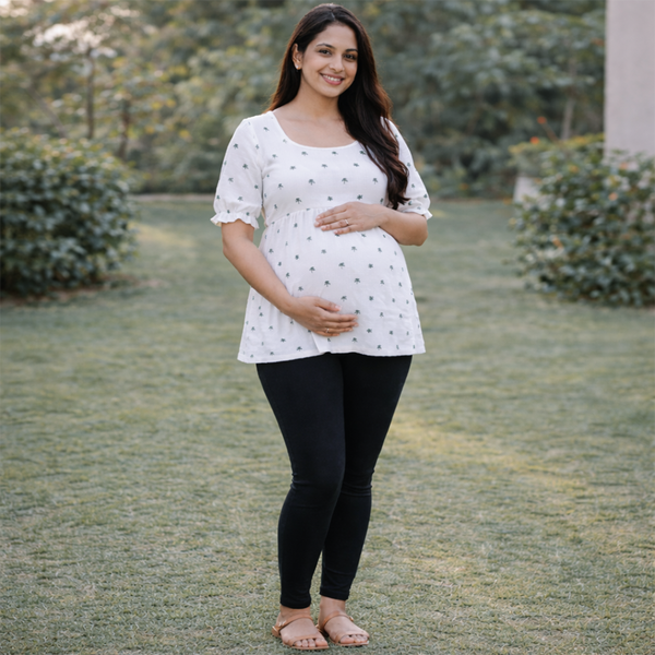 Soft Green Leaf Customised Maternity wear