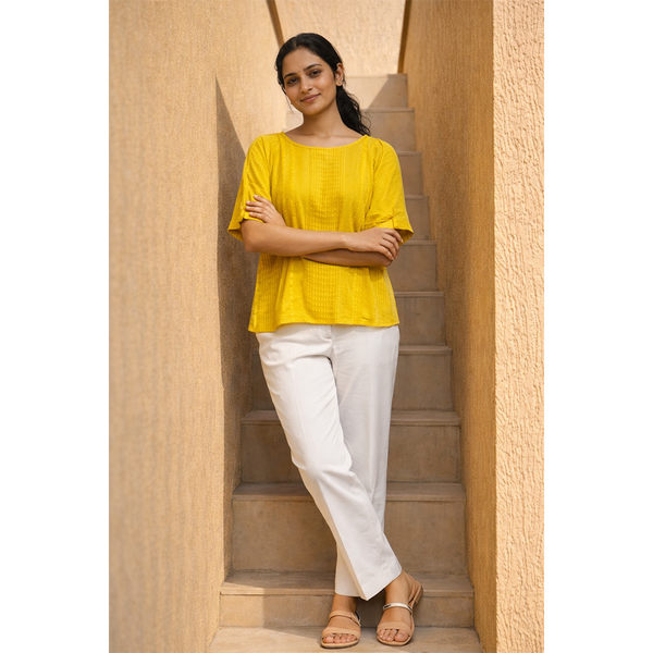 Sunshine Textured Cotton Top