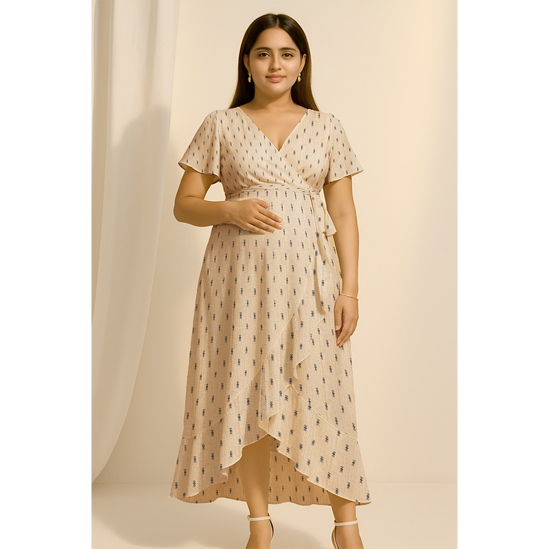 Indigo Speck Cotton  Customised Maternity Collection