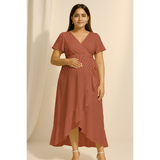 Terracotta Stripe Cotton Customised Maternity Wear Collection