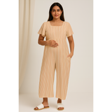 Peach Meadow Stripes Cotton Customised Maternity Wear.